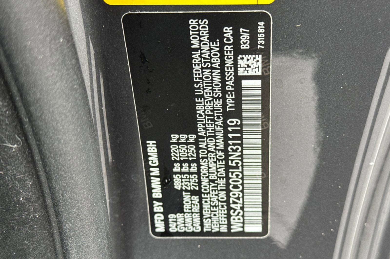 2020 BMW M4 2DR CONV